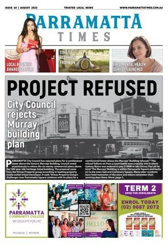 Parramatta Times Aug 2023 edition cover