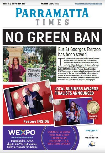Parramatta Times Sep 2021 edition cover