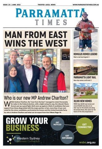 Parramatta Times Jun 2022 edition cover
