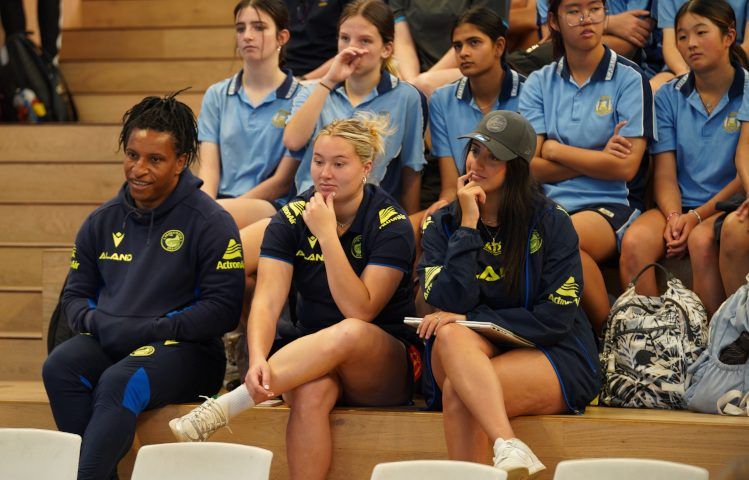 Local schoolgirls celebrate girls in sport and test their skills
