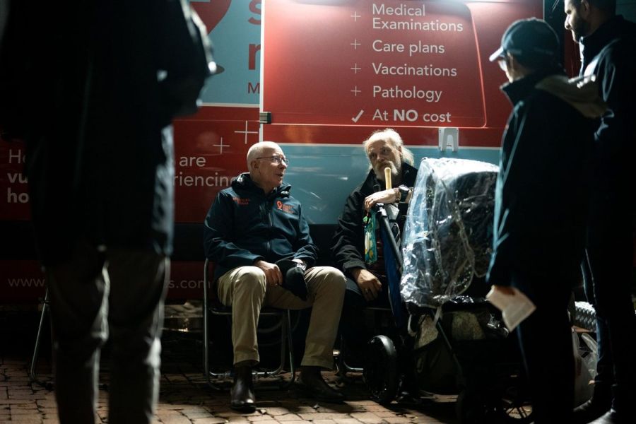 Governor-General lends a hand at Parramatta mobile medical clinic for homeless