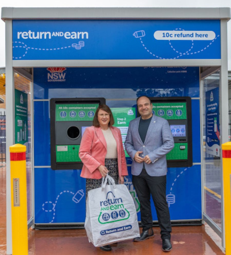 Residents can access a new Return and Earn machine in North Parramatta