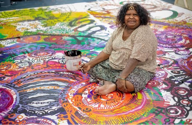 The super canvas indigenous art project for Parramatta Square